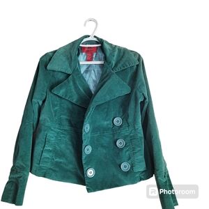 Green Velvet Paris Blues Peacoat size medium